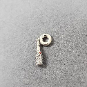 Authentic Pandora ALE Dangle Charm Sparkling Wine Champagne Bottle